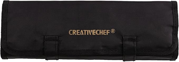 CREATIVECHEF 7 PCS Plating Tools Culinary Set Contains kitchen tweezers spatula Sauce plating spoon（Black）