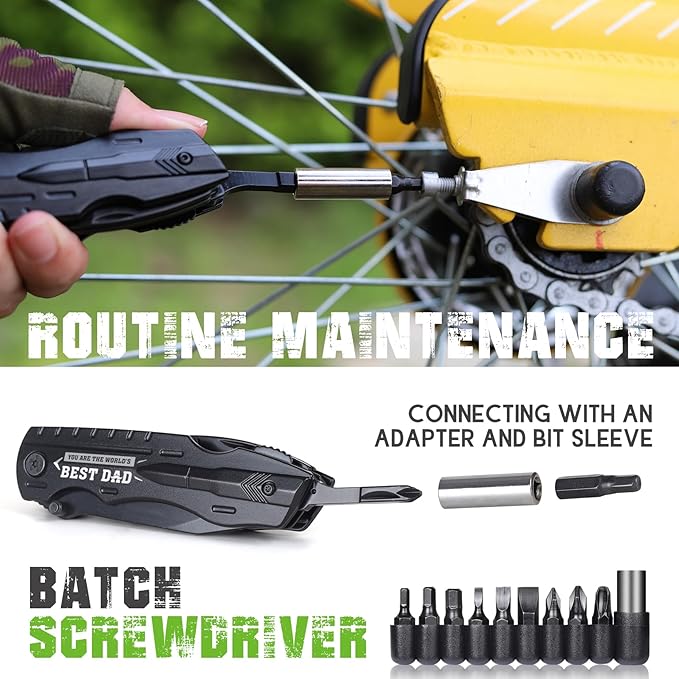 Fathers Day Dad Gifts from Daughter Wife Son - Gifts for Dad, YOU ARE THE WORLD’S BEST DAD Multitool Knife - Dads Birthday Gift, Fathers Day Dad's Gift for Husband, Men - Christmas Dads Presents