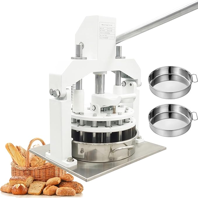INTSUPERMAI Commercial Dough Divider 18PCS Manual Dough Divider Cutter Desktop Hydraulic Dough DIviding Machine Divider into 2.12oz-11.29oz Dough Ball