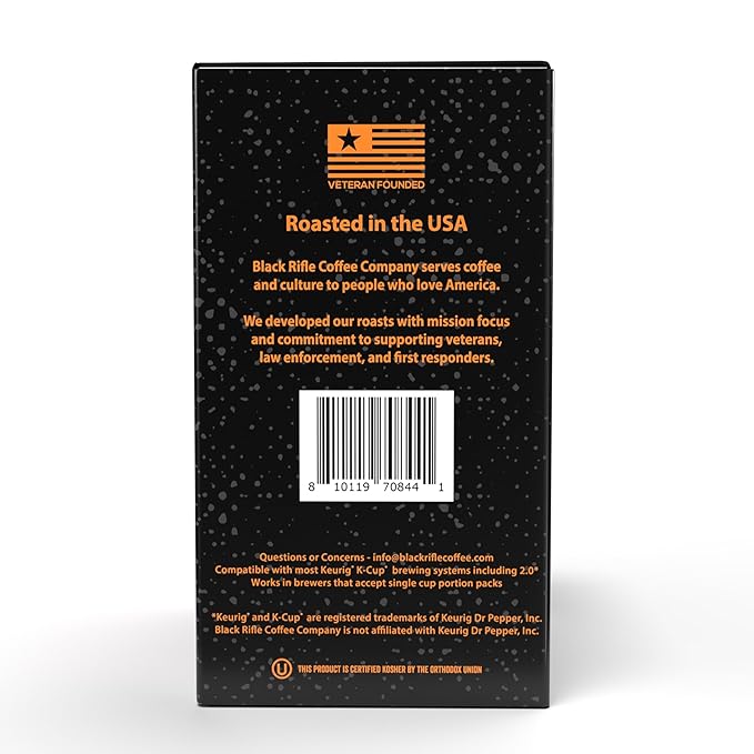 Black Rifle Coffee Company Pumpkin Spice, 22 Count, Medium Roast K Cups - Single Serve K Cups Coffee Pods - Kcup Pods Compatible with Keurig 1.0 & 2.0 - Made from Arabica Beans