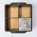 Letter E Monogram Ice Cube Mold Custom Ice Cube Mold 2 Inch Big Initials Silicone Ice Cube Tray Gifts for DAD Gifts for Him