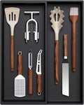 Lifewit Utensil Drawer Organizer, Expandable Cooking Silverware Tray for Kitchen Drawer, Adjustable Cutlery Flatware Holder, Plastic Spatula Tools and Gadgets Storage Divider, 2 Compartments, Black