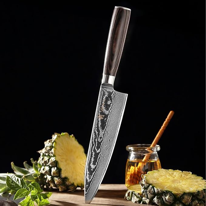 Wakoli ESE 2-Piece Damascus Chef Knife Set – 13-Inch & 9.3-Inch Professional Kitchen Knives | 67-Layer VG10 Core Steel | Ergonomic Pakkawood Handles | Premium Cooking Knives in Gift Box