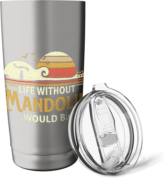 Life Without Mandolin - Bluegrass Music Mandolinist Stainless Steel Insulated Tumbler