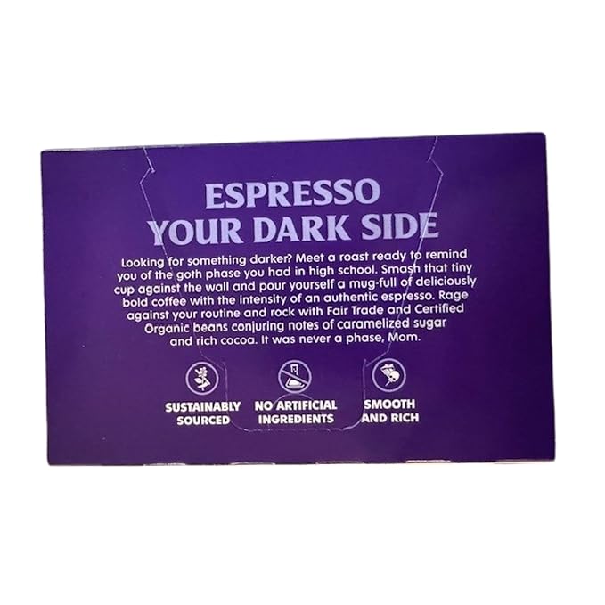 Death Wish Coffee, Espresso Roast Single Serve Coffee Pods - Fair Trade and Organic (10 Count) (Pack of 2)