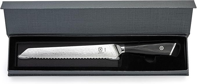 Mercer Culinary M13789 Premium Grade Super Steel, 8-Inch Serrated Bread Knife, G10 Handle