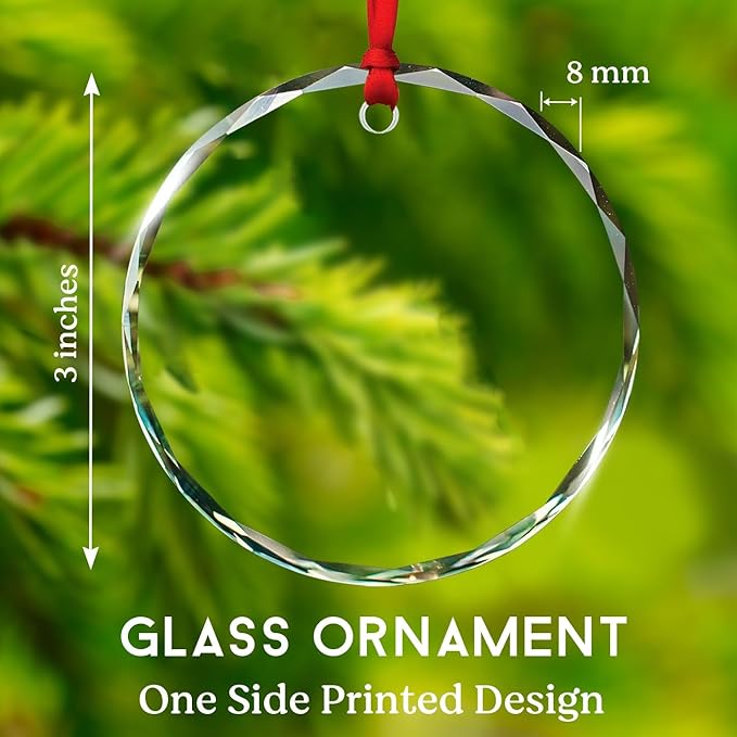 Clarinet Player Christmas Glass Ornament, Personalized Clarinet Xmas Ornament Gifts for Musical Instrument Player, Clarinettist Christmas Keepsake, Custom Text & Name Musician Glass Ornaments 2025