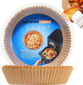 100PCS Air Fryer Disposable Paper Liners Fit 3-5QT Non-Stick Air Fryer Parchment Paper Air Frying Roasting Microwave Basket Oil-proof Resistant Baking Parchment Paper Thick (Round, 6.5inch)