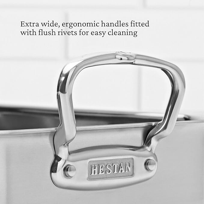 Hestan Provisions – 14.5" Classic Clad Roaster with Stainless Steel Rack