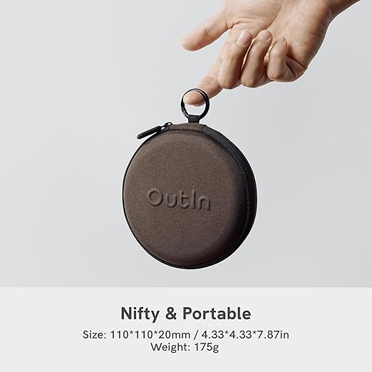 OutIn Claro Portable Coffee Scale, Espresso Scale 2kg/0.1g Accurate Measurement, Pour Over Coffee Scale Multiple Modes, Timer Function, Rechargeable, with Protective Bag