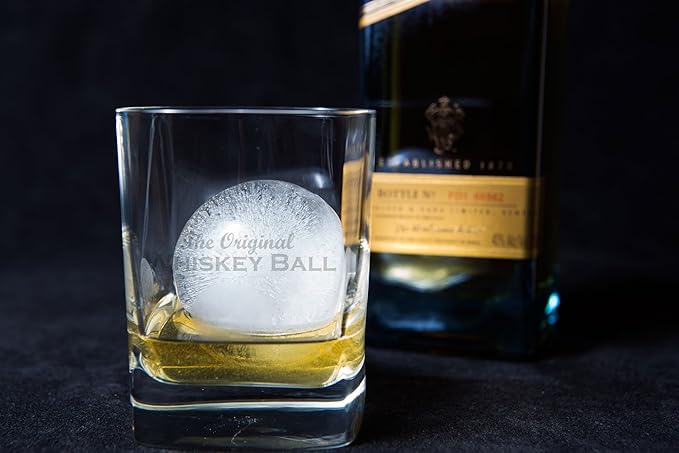 SVERES Large Round Ice Cube Mold | Leak-Free Whiskey Ice Cubes Mold | Top Fill Silicone Round Ice Cube Molds & Easy Release Ice Ball Maker | BPA-Free Big Ice Cube Molds Makes 2.5in Sphere Ice ball