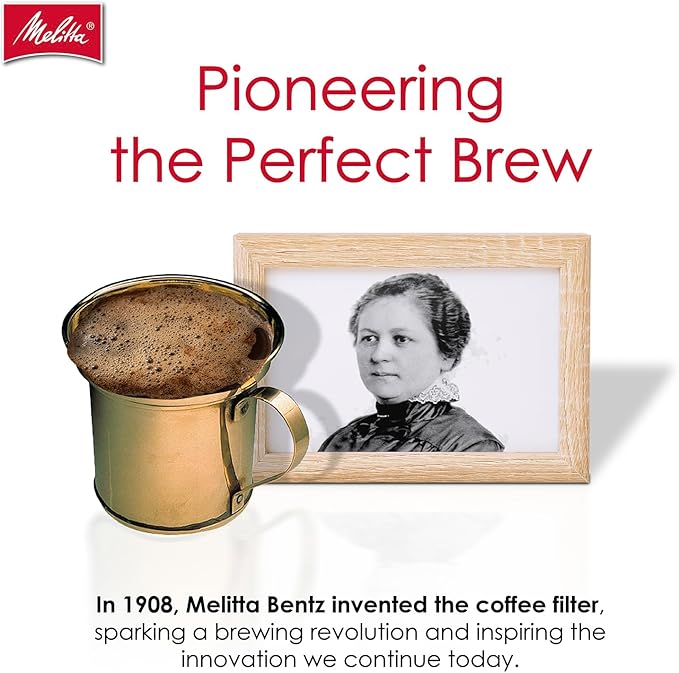 Melitta #4 Cone Coffee Filters, Natural Brown, 100 Count (Pack Of 3), 300 Total Filters - Fits all 8-12 Cup Cone Coffee Makers and Pour-Overs, Compostable, Tear-Resistant, Made in USA