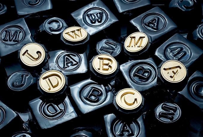 Berlinzo Ice Stamp Ring for Cube & Sphere - Custom Cubes for Whiskey, Mojito Cocktails - C Letter Shaped Brass Stamp With 3mm Depth - Black