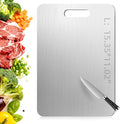 Tavano Titanium Cutting Board,100% Pure Titanium Cutting Boards for Kitchen,Double-side Available Cutting Board for Vegetables,Meat,Fruits,Easy to Store and Clean(L)
