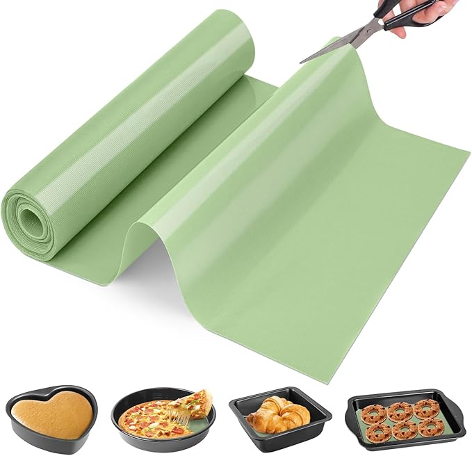 Silicone Baking Mat Roll, Non Stick Silicone Mat for Baking, Heat Resistant Baking Macaron Bread Mat, Reusable Dough Rolling Mat, Non Slip Countertop Protector Mat, Counter Mat, Oven Mat