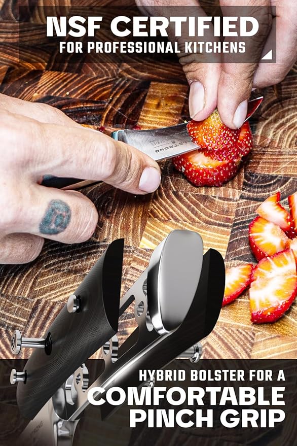 Dalstrong Tourne Peeling Paring Knife - 2.75 inch - Gladiator Series Elite - Forged German High-Carbon Steel - G10 Handle - Kitchen Knife - Sheath Included - NSF Certified