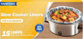 SMARTAKE Slow Cooker Liners, Extra Large Size 14"x 22" Disposable Cooking Bags, Fit 6QT to 10QT for Slow Cooker, Cooking Trays, Suitable for Oval & Round Pots, 15 Liners