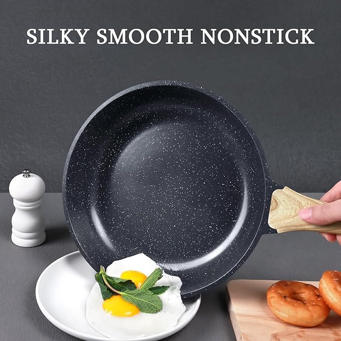 GiPP Ceramic Nonstick Frying Pan - 12 Inch Healthy Non-Toxic Non Stick Skillet Omelette Pans, Induction Compatible Chef Pan, PFAS & PFOA-Free, Dishwasher Safe, Stay Cool Handles