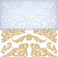 Art Molds for Polyclay Air Dry Clay Plaster Epoxy Resin Fondant Cake Decor Rococo Embellishment