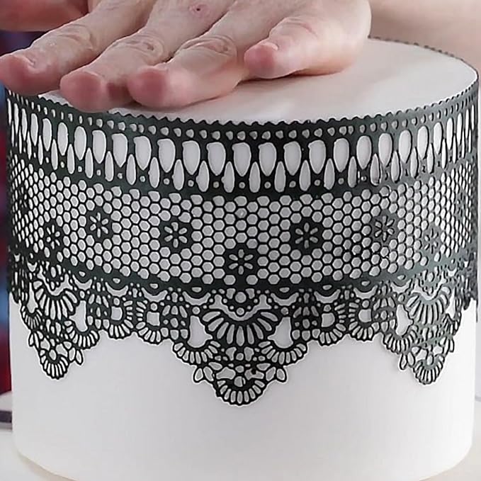 GROWTAIL Lace Molds Silicone,Cake Fondant Embossing Mat,Lace Molds for Cake Decorating Edible Lace