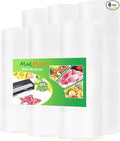 MakMeFre 6Pack 8"x20'(3Rolls) and 11"x20' (3Rolls) Vacuum Sealer Bags Rolls with BPA Free,Heavy Duty Vacuum Sealer Storage Bags Rolls,Cut to Size Roll,Great for Sous Vide Cooking