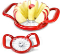 LIIGEMI 5.5 Inch Extra Large Apple Slicer,16-Slice Thin Apple Slicer and Corer,Cutter, Divider, Wedger for Fruits and Vegetables，Gifts for Mom，Sharp and Sturdy，Easy to Use（Red）