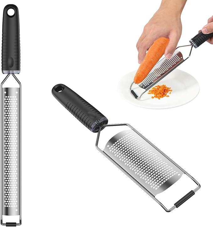 8Pcs Stainless Steel Grater for Different Food Grater with Non-Slip Handle for Vegetables Cheese Shredder and Lemon
