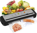 MEGAWISE Vacuum Sealer Machine for Food Storage with Sealer Bags | Automatic Food Sealer for Sous Vide | Compact Design with Built-in Cutter | Works with All Food Types | Easy to Clean (Grey)