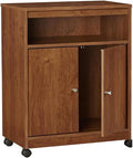 Ameriwood Home Landry Kitchen Microwave Cart, Brown Oak
