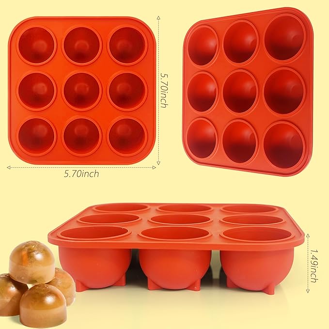 9-Cavity Silicone Frozen Dog Treat Mold for Woof Pupsicle & Power Chewer Pupsicle Small 10-25lbs,Reusable Frozen Dog Treat Tray Mold for Pupsicle Toy
