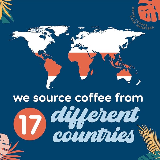 Manatee Gourmet Coffee, Whole Bean, Island Dark Roast, 2 lb bag, 32 oz