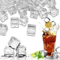 Fake Ice Cubes, 15 mm 100 PCS Artificial Ice Cubes, Acrylic Vase Fillers Crystal Rocks Diamonds,Table Scatter, Party Favor, Wedding Decoration, Photography