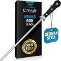 Cutluxe Honing Rod, Sharpening Steel for Kitchen Knives – 12" Honing Steel – Ergonomic Handle Design – Artisan Series