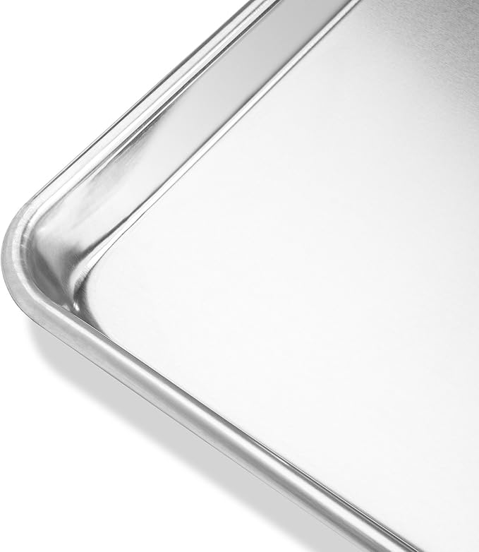 Last Confection 6 Cookie Baking Sheets 15" x 21" - Rimmed Aluminum Jelly Roll Trays - Three-Quarter Sheet Pans