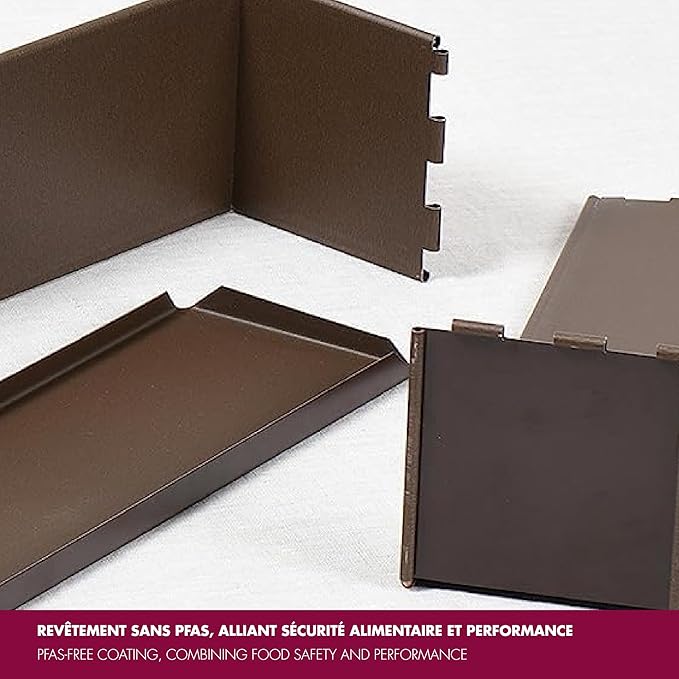 GOBEL - Non-Stick Springform Pâté and Long Loaf Pan - Removable Bottom - 13 7/8" x 3 1/8" x 3 1/8" - Made in France