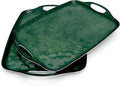 TP Serving Trays with Handles, 19 Inch Large Rectangular Melamine Serving Platter Set of 2, Retro Green
