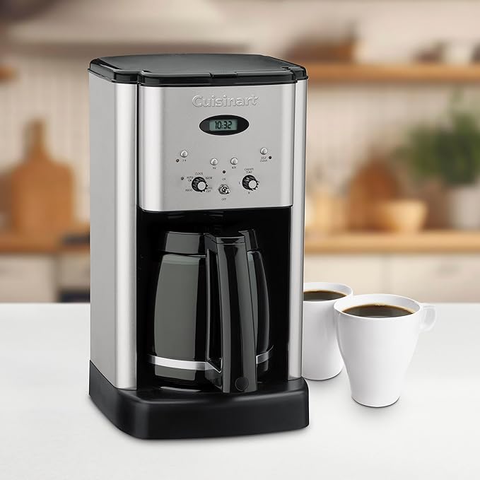 Cuisinart DCC-1200P1 Brew Central 12-Cup Programmable Coffeemaker Coffee Maker, Carafe, Brushed Chrome