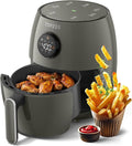 Small Compact Air Fryer, 2.1QT, 4-in-1 Small Mini Airfryer, Bake, Roast, Reheat, 98% Less Oil, Adjustable Temperature Control w/ 60min Timer, Quiet, Nonstick & Dishwasher Safe, BPA-Free, Grey