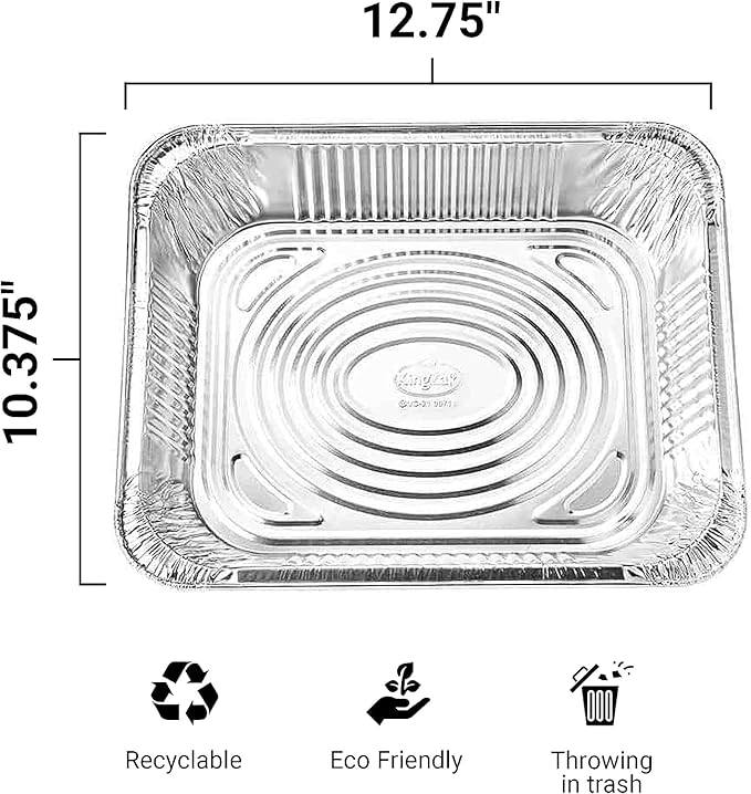 Aluminum Pans 9x13 Disposable Foil Pans [30-Pack] Heavy-Duty Baking Pans, Half-Size Deep Steam Table Pans, Deep Tin Foil Bakeware, Steam Table Tray, Cookware, Food Prepping, Cake & Oven Pan NO LID