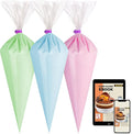Kootek Piping Bags, Disposable Pastry Bags 16 Inch, 100 Pcs Anti Burst Large Icing Piping Bags for Cookie Frosting Cake Decorating Baking Supplies