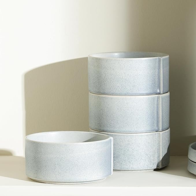 Stone Lain Bao 12-Piece Dinnerware Set Stoneware, Blue-Grey
