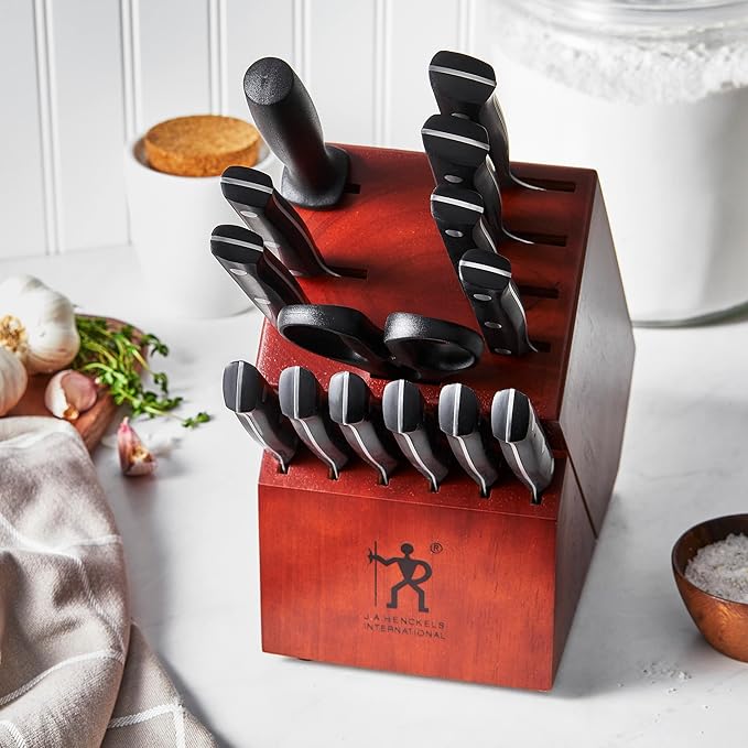 HENCKELS Dynamic Razor-Sharp 15-Piece Knife Set, Chef Knife, Bread Knife, Steak Knife, German Engineered Informed by 100+ Years of Mastery