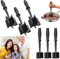 6Pcs Meat Masher, Nylon Nonstick Ground Beef Chopper with 5 Curved Blades & Ergonomic Non-Slip Handle, Heat-Resistant Potato Masher for Kitchen