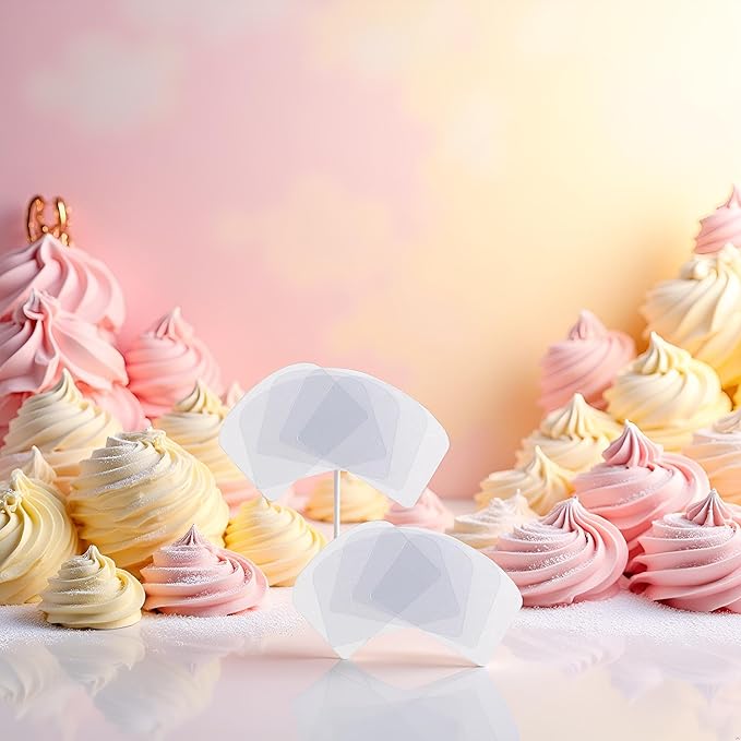 5 Pcs Transparent Transparent Cake Cream Scraper, Flexible Plastic Cake Scraper Decorating Tools, Decorating Clear Icing Smoother Tools for Cake Decoration