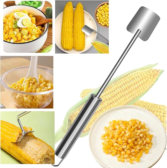 Corn Peeler 2025 Upgrade Stainless Steel Corn Stripper for Kitchen Corn Peeling Tool Corn Cob Thresher Easy Clean Corn Separator Quick Peel Corn Gadgets Gift