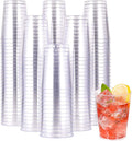 JOLLY CHEF 10 oz Clear Disposable Plastic Cups 200 Pack, Clear Plastic Cups Tumblers, Heavy duty Party Glasses, Disposable Cups for Wedding, Thanksgiving, Christmas Party