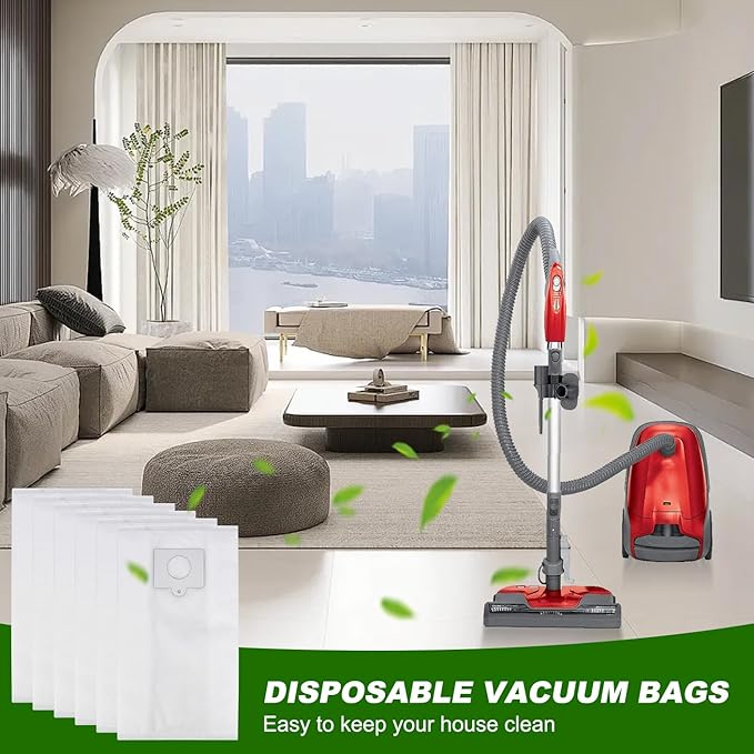 53292 Vacuum Bags for Kenmore 53292 Canister Vacuum 81214, 81414, 81714, 21814, BC2005, BC3005, 81615, BC7005, 200/400/600/700/800 Series Type Q/C HEPA Vacuum Bags, 6 Pack