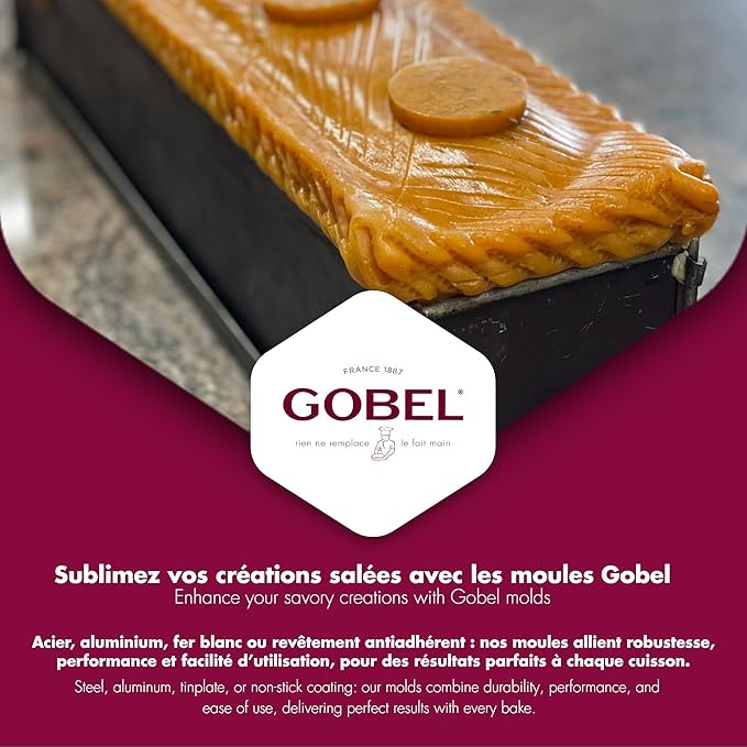 GOBEL - Non-Stick Long Pate Mold - With Removable Bottom - 19 11/16" x 3 1/8" x 3 1/8"