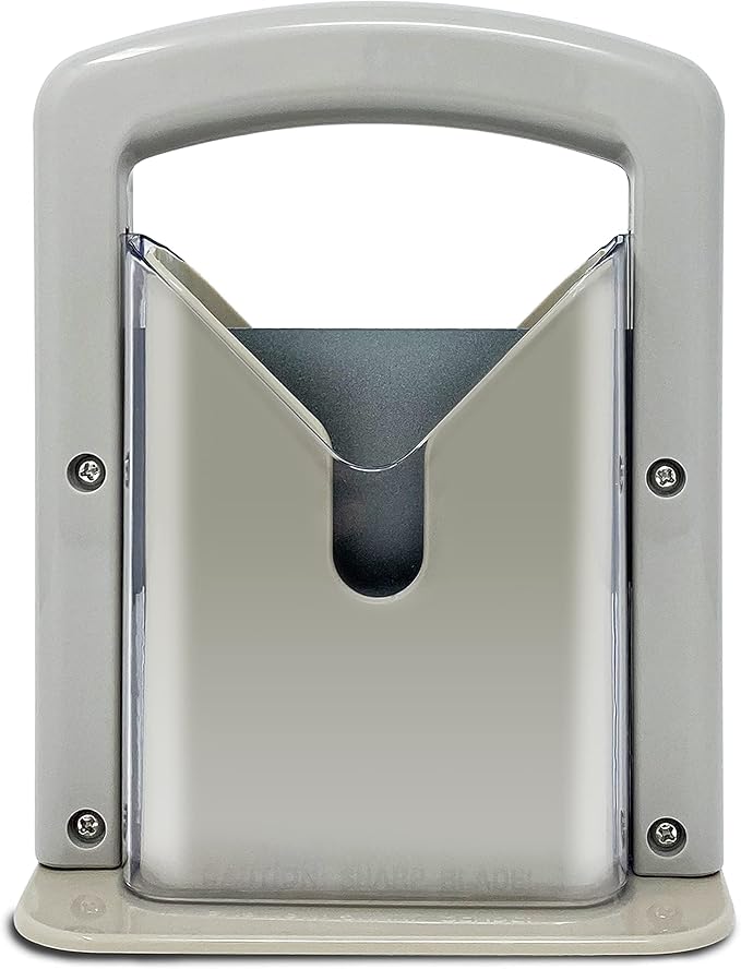 Slyce - Bagel Slicer, Bagel Cutter with Safety Shield and Safe Grip, Bagel Holder for Cutting Large and Small Bagels, Stainless Steel Blade (Gray)