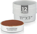Restaurantware-Met Lux 12 x 3 Inch Straight-Sided Baking Tins, 12 Round Cake Pans - Oven-Ready, Freezable, Anodized Aluminum Round Baking Pans, Greaseproof, For Layer Birthday Cakes